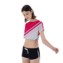 Tie Back Short Sleeve Crop T-Shirt 