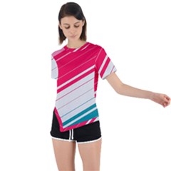 Asymmetrical Short Sleeve Sports T-Shirt 