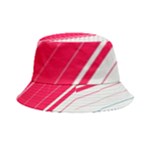 Red White Teal Stripes Inside Out Bucket Hat