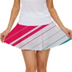 Red White Teal Stripes Women s Skort