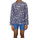 Texture, Stripes, Pattern Kids  Long Sleeve Swimwear