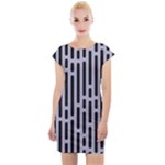 Texture, Stripes, Pattern Cap Sleeve Bodycon Dress