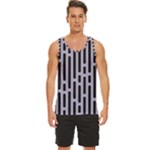 Texture, Stripes, Pattern Men s Wide Collar Tank Top