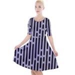 Texture, Stripes, Pattern Quarter Sleeve A-Line Dress