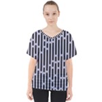 Texture, Stripes, Pattern V-Neck Dolman Drape Top