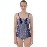 Texture, Stripes, Pattern Twist Front Tankini Set