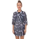 Texture, Stripes, Pattern Half Sleeve Chiffon Kimono