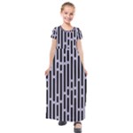 Texture, Stripes, Pattern Kids  Short Sleeve Maxi Dress