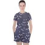 Texture, Stripes, Pattern Women s T-Shirt and Shorts Set