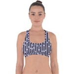 Texture, Stripes, Pattern Cross Back Hipster Bikini Top 