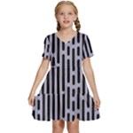 Texture, Stripes, Pattern Kids  Short Sleeve Tiered Mini Dress