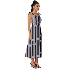 Tie-Strap Tiered Midi Chiffon Dress 