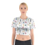 Pattern Seamless Texture Sewing Cotton Crop Top