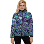 Paua Shell Design Women s Hooded Quilted Jacket