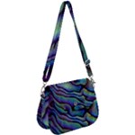 Paua Shell Design Saddle Handbag