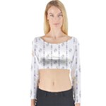 Dreidel Candles Spinning Top Long Sleeve Crop Top