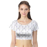 Dreidel Candles Spinning Top Short Sleeve Crop Top