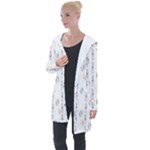 Dreidel Candles Spinning Top Longline Hooded Cardigan