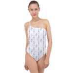 Dreidel Candles Spinning Top Classic One Shoulder Swimsuit