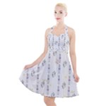 Dreidel Candles Spinning Top Halter Party Swing Dress 