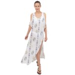 Dreidel Candles Spinning Top Maxi Chiffon Cover Up Dress