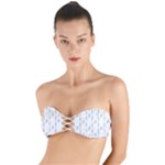 Dreidel Candles Spinning Top Twist Bandeau Bikini Top