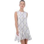 Dreidel Candles Spinning Top Frill Swing Dress