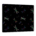 Background Pattern Dragonfly Canvas 24  x 20  (Stretched)