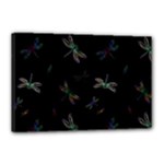 Background Pattern Dragonfly Canvas 18  x 12  (Stretched)