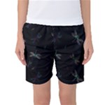 Background Pattern Dragonfly Women s Basketball Shorts