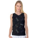 Background Pattern Dragonfly Women s Basketball Tank Top