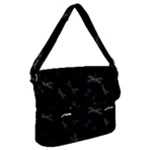 Background Pattern Dragonfly Buckle Messenger Bag