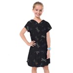 Background Pattern Dragonfly Kids  Drop Waist Dress