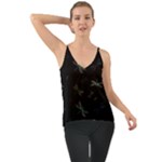 Background Pattern Dragonfly Chiffon Cami