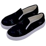 Background Pattern Dragonfly Kids  Canvas Slip Ons