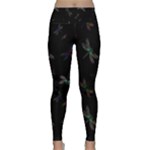 Background Pattern Dragonfly Lightweight Velour Classic Yoga Leggings