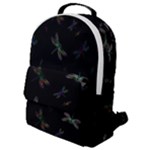 Background Pattern Dragonfly Flap Pocket Backpack (Small)