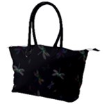 Background Pattern Dragonfly Canvas Shoulder Bag