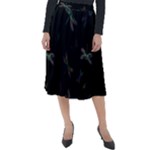 Background Pattern Dragonfly Classic Velour Midi Skirt 