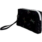 Background Pattern Dragonfly Wristlet Pouch Bag (Small)