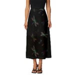 Background Pattern Dragonfly Classic Midi Chiffon Skirt