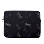 Background Pattern Dragonfly 14  Vertical Laptop Sleeve Case With Pocket