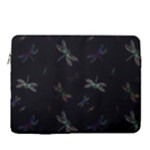 Background Pattern Dragonfly 15  Vertical Laptop Sleeve Case With Pocket