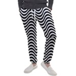 Black White Wave Pattern Wavy Water Seamless Men s Jogger Sweatpants