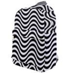 Black White Wave Pattern Wavy Water Seamless Classic Backpack