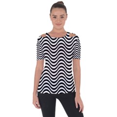 Shoulder Cut Out Short Sleeve Top 