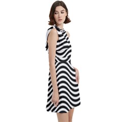 Cocktail Party Halter Sleeveless Dress With Pockets 