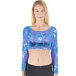 Background Abstract Texture Pattern Long Sleeve Crop Top