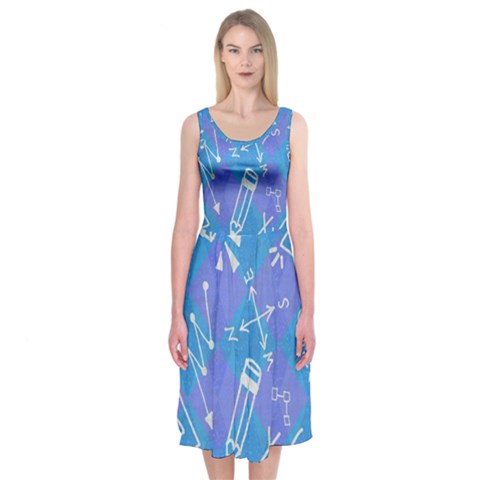 Background Abstract Texture Pattern Midi Sleeveless Dress from ArtsNow.com