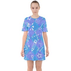 Sixties Short Sleeve Mini Dress 